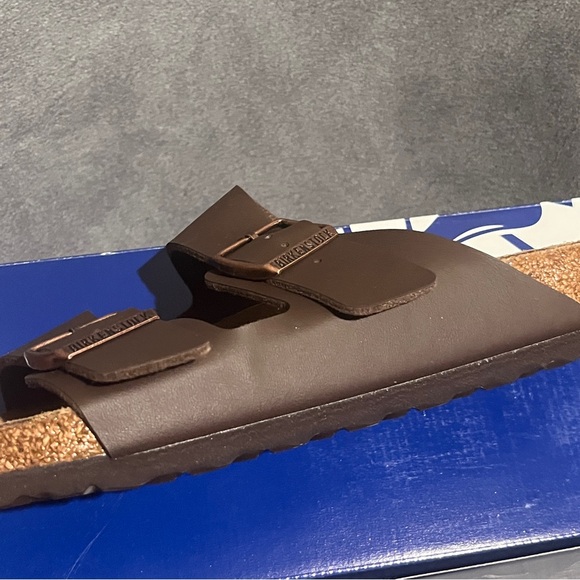 Birkenstock Women’s Arizona Sandals Birko-Flor Dark Brown Size 10US 41EU - Picture 11 of 16